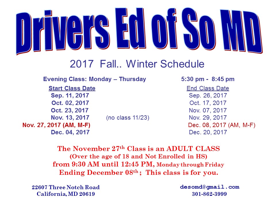 Drivers Ed Southern Maryland Academy